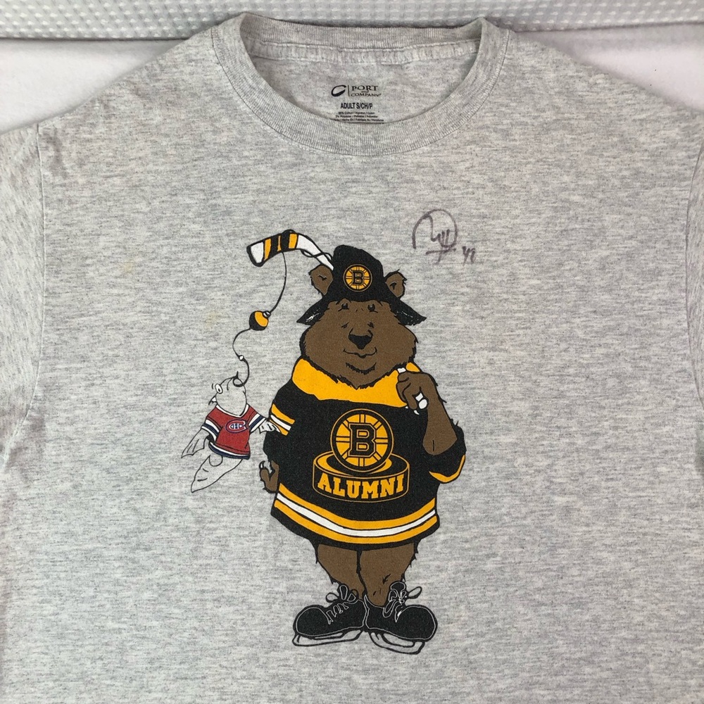 Vintage Boston Bruins Autograph Signed Shirt Size Small